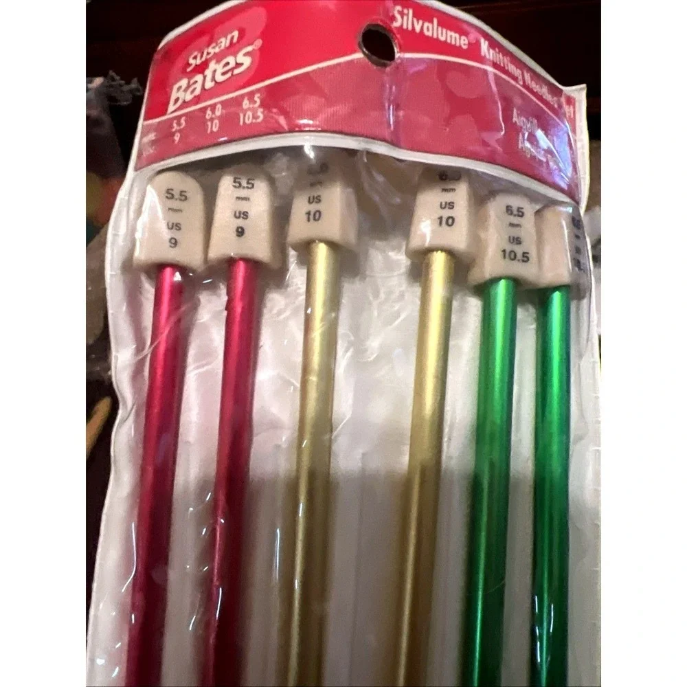 Vintage Susan Bates Silvalume Knitting Needle Sets 11191 11192 11193 Lot of 3